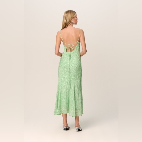 NWT Adoore Verona Dress Pool Blue Strappy Open Back Midi Dress Size 34 - US 4 - Picture 3 of 16